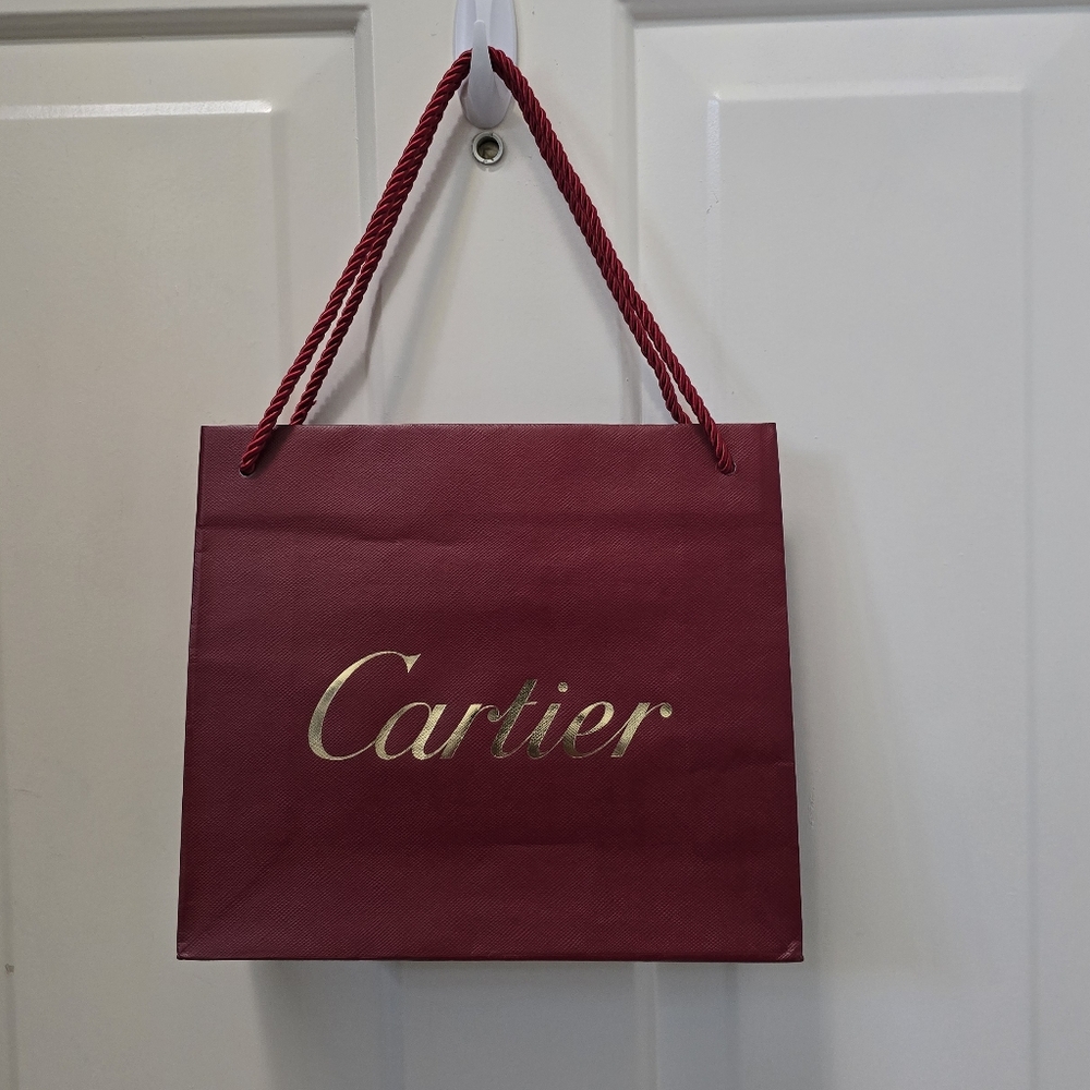 Cartier Red Paper Bag 10" x 9" x 3.75"